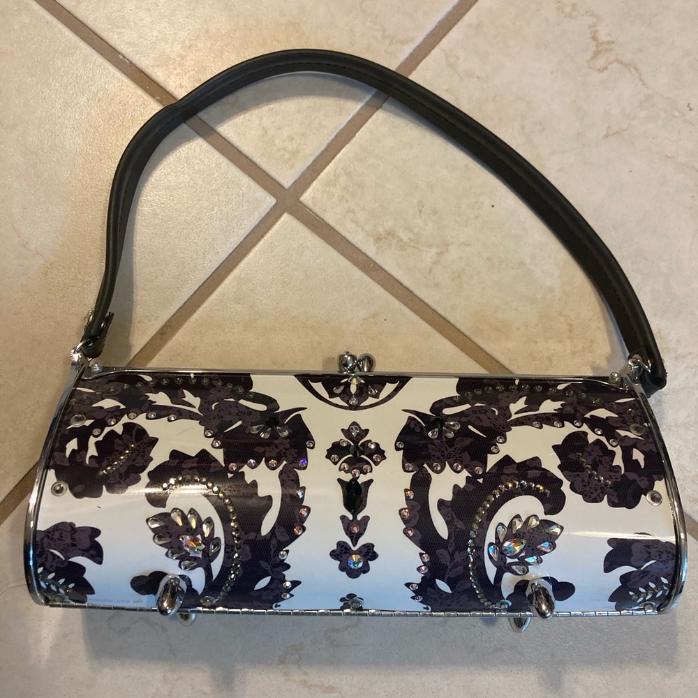 Little Earth Black and White Shoulder Bag